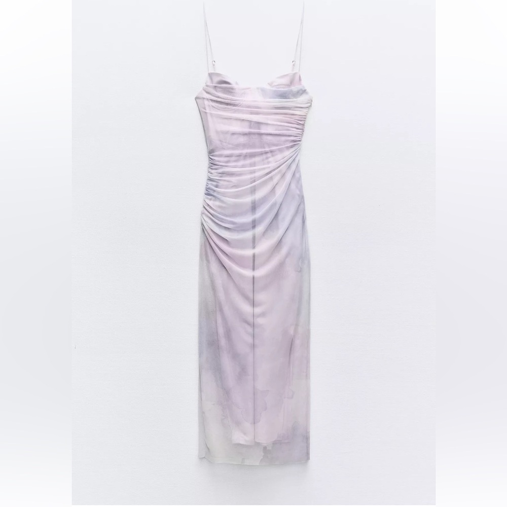 Zara draped tulle dress